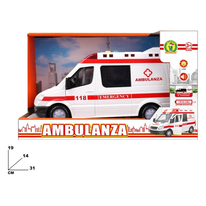 AMBULANZA FRIZIONE CON LUCI E SUONI