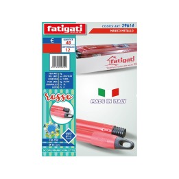 MANICO SCOPA METALLO 130CM 22MM ROSSO