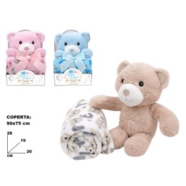 DOLCI SOGNI PELUCHE CON COPERTA 90X75 CM