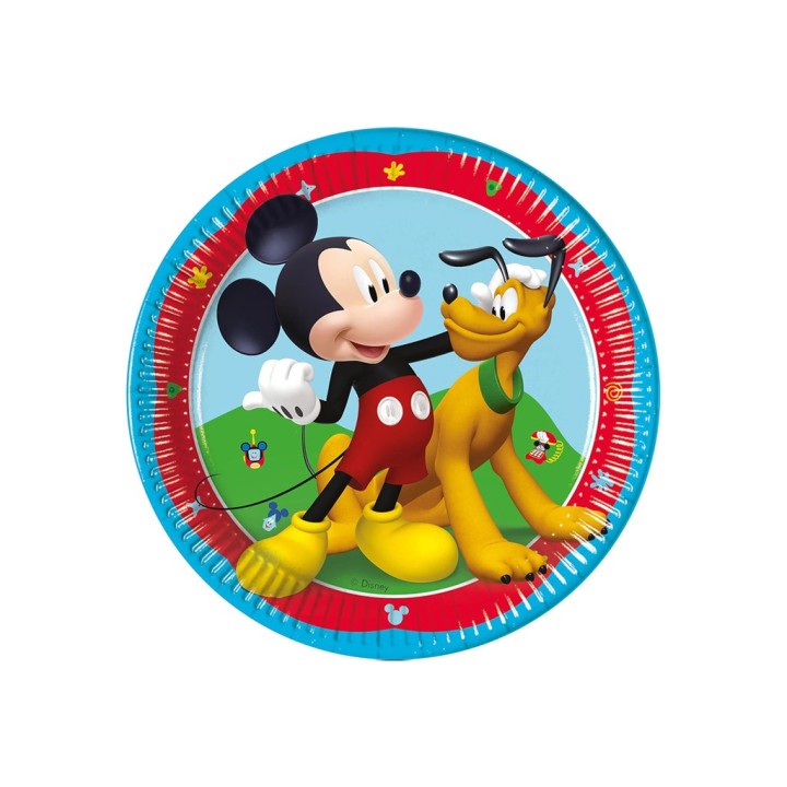 PIATTI CARTA MICKEY ROCK 20CM 8PZ