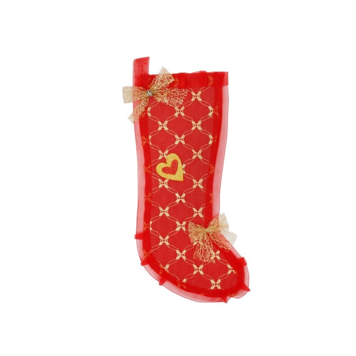 CALZA 45CM PANNO LAME' ORO ROSSO 24/19