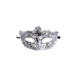MASCHERA IN PLASTICA PAILLETTES ARGENTO