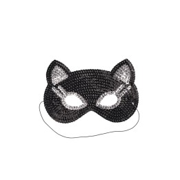 MASCHERA GATTO TESSUTO PAILLETTES 00294