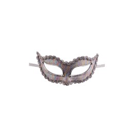 MASCHERA PLASTICA C/TESSUTO ARGENTO 0045