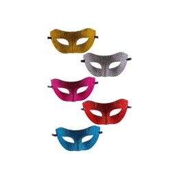 MASCHERA IN PLASTICA CON GLITTER COL.ASS