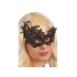 MASCHERA NERA IN TESSUTO MACRAME'