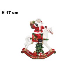 BABBO NATALE CHE DONDOLA 17,5 CM CON LED