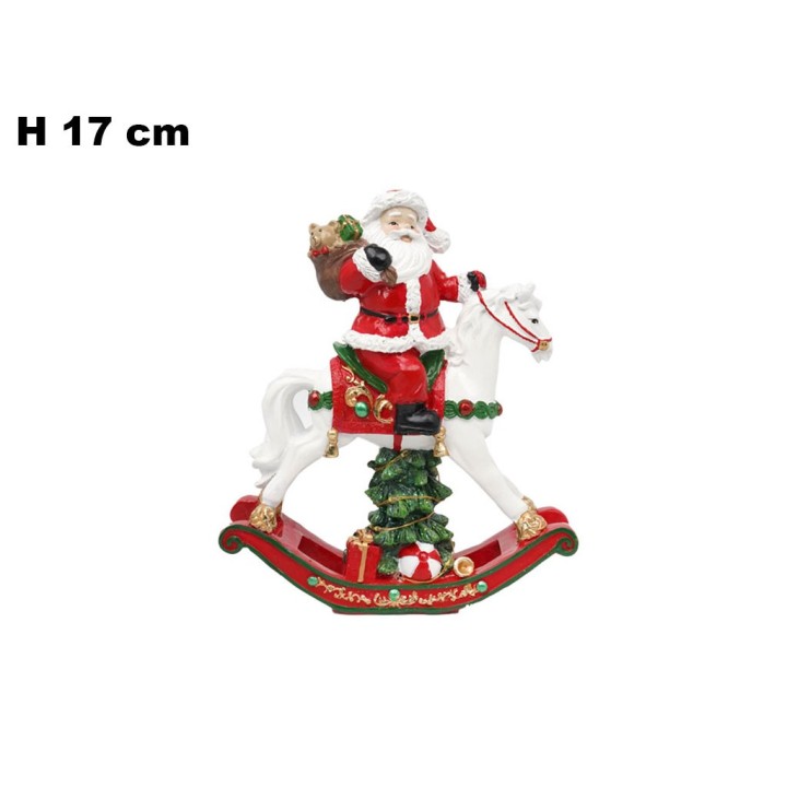 BABBO NATALE CHE DONDOLA 17,5 CM CON LED