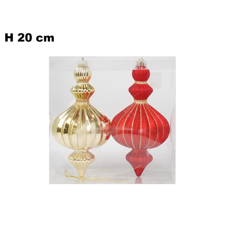 SET 2 PALLINE NATALIZIE 20 CM