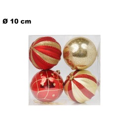 SET 4 PALLINE NATALIZIE 10 CM