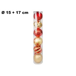 SET 6 PALLINE NATALIZIE 15+17 CM