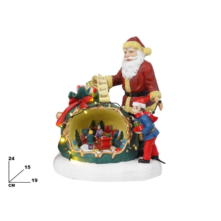 BABBO NATALE CON BAMBINI 19*15*23.5