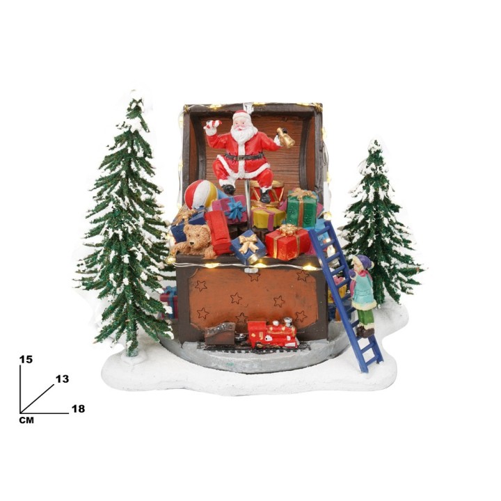 BABBO NATALE CON I GIOCATTOLI 18.5*13*M