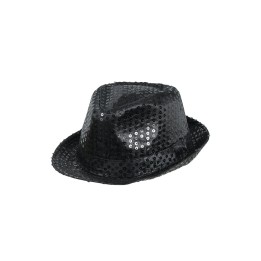 CAPPELLO GANGSTER PAILLETTES NERE