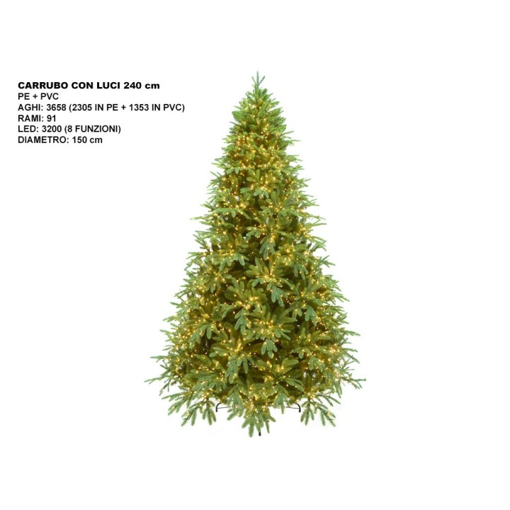 ALBERO CARRUBO CON LUCI CM 240