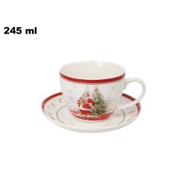 TAZZA CON PIATTINO DECORATIVI NATALIZI