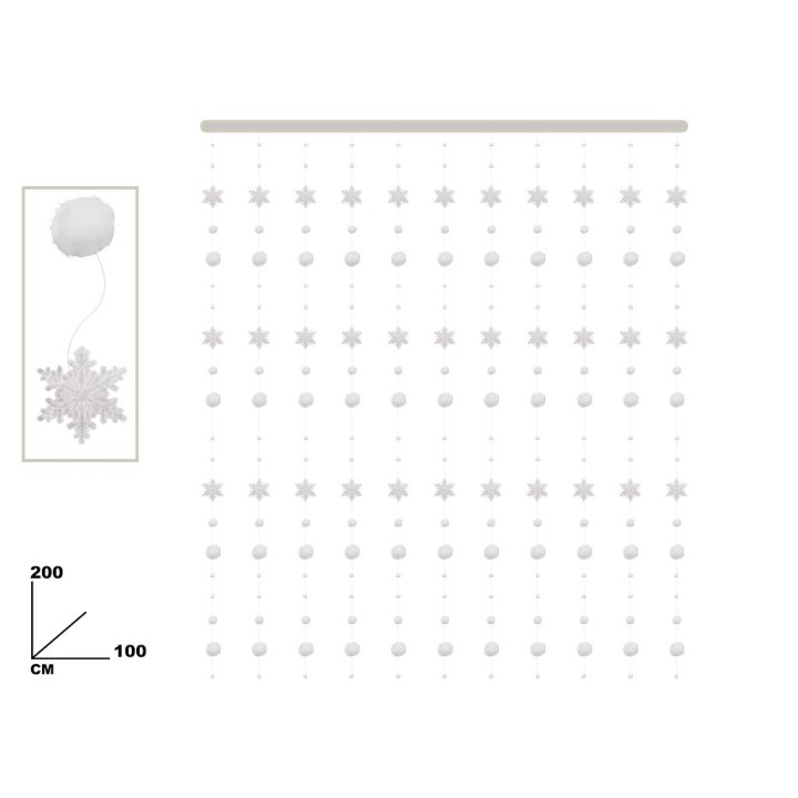 TENDA CON FIOCCHI DI NEVE 1x2 METRI