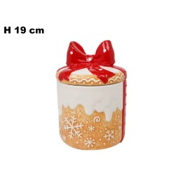 CONTENITORE DECORATIVO NATALIZIO 19 CM