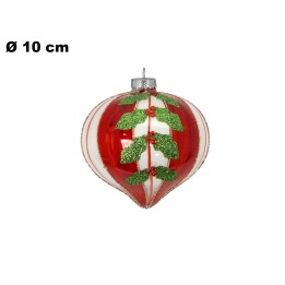 SFERA NATALIZIA DI VETRO 10*11 CM