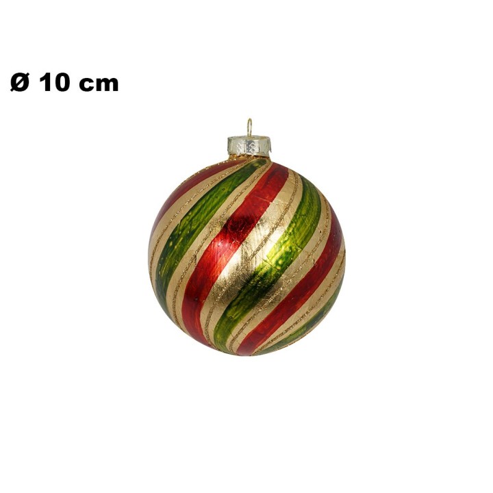 SFERA NATALIZIA DI VETRO 10 CM