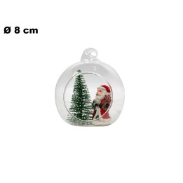 SFERA NATALIZIA DI VETRO 8 CM