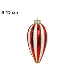 SFERA NATALIZIA DI VETRO 6.3*13.5 CM