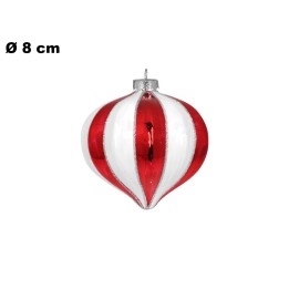 SFERA NATALIZIA DI VETRO 8 CM