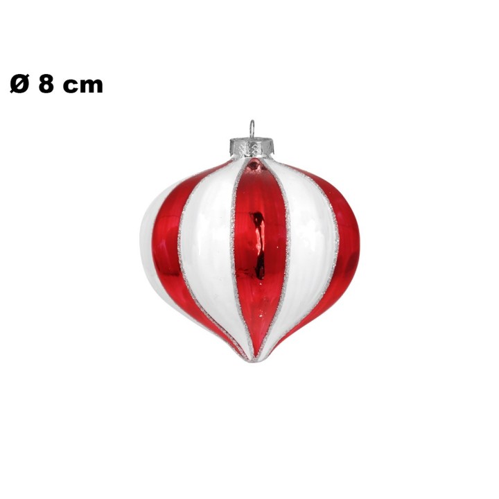 SFERA NATALIZIA DI VETRO 8 CM