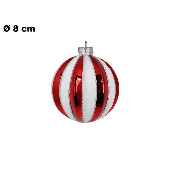 SFERA NATALIZIA DI VETRO 8 CM