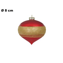 SFERA NATALIZIA DI VETRO 8 CM