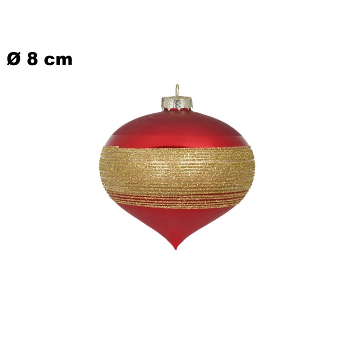 SFERA NATALIZIA DI VETRO 8 CM