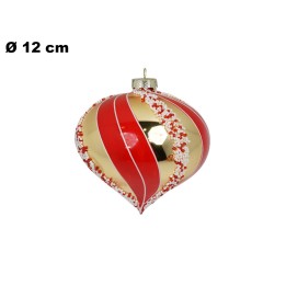 SFERA NATALIZIA DI VETRO 12 CM