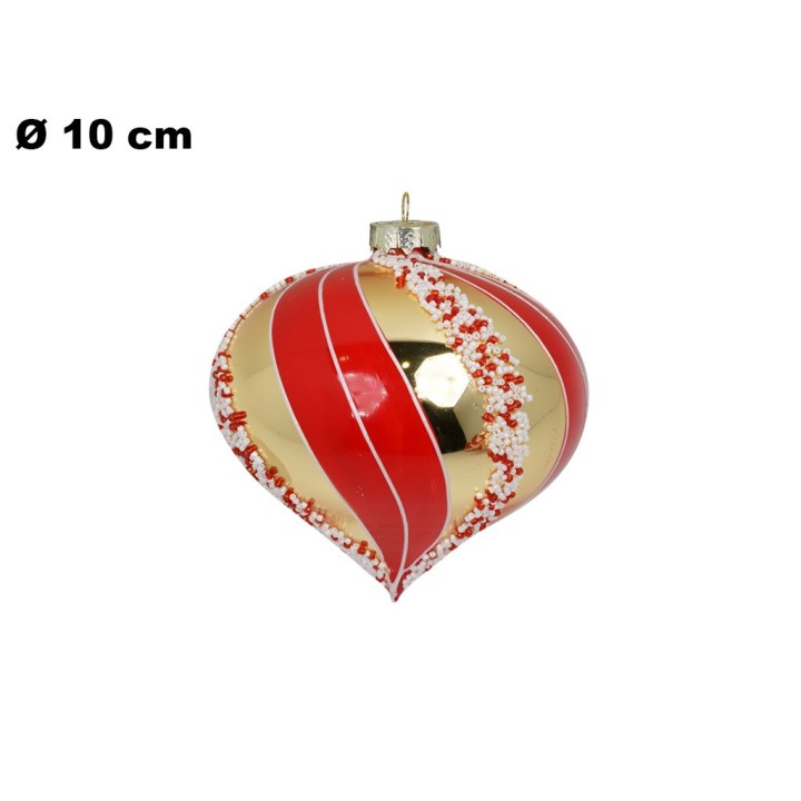 SFERA NATALIZIA DI VETRO 10 CM