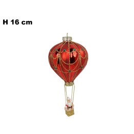 MONGOLFIERA NATALIZIA DI VETRO 7,5*16 CM