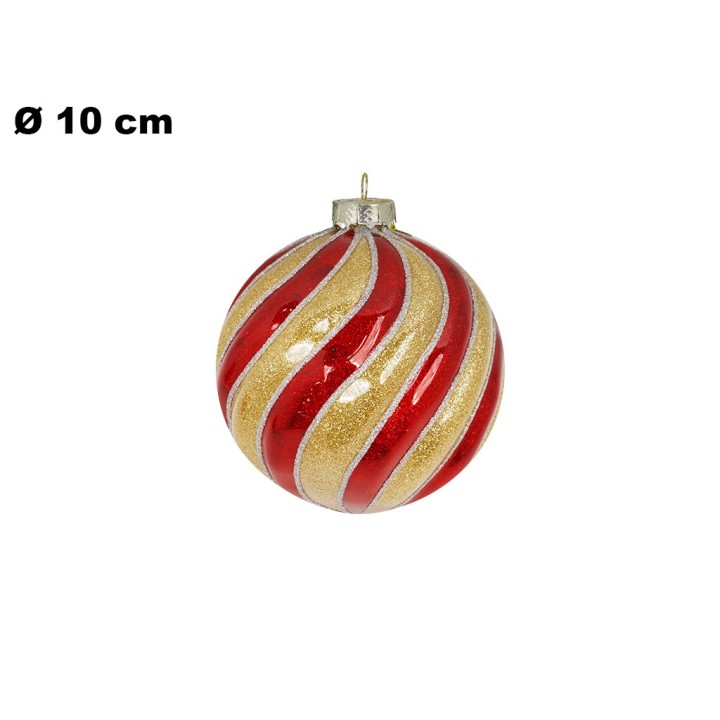 SFERA NATALIZIA DI VETRO 10 CM