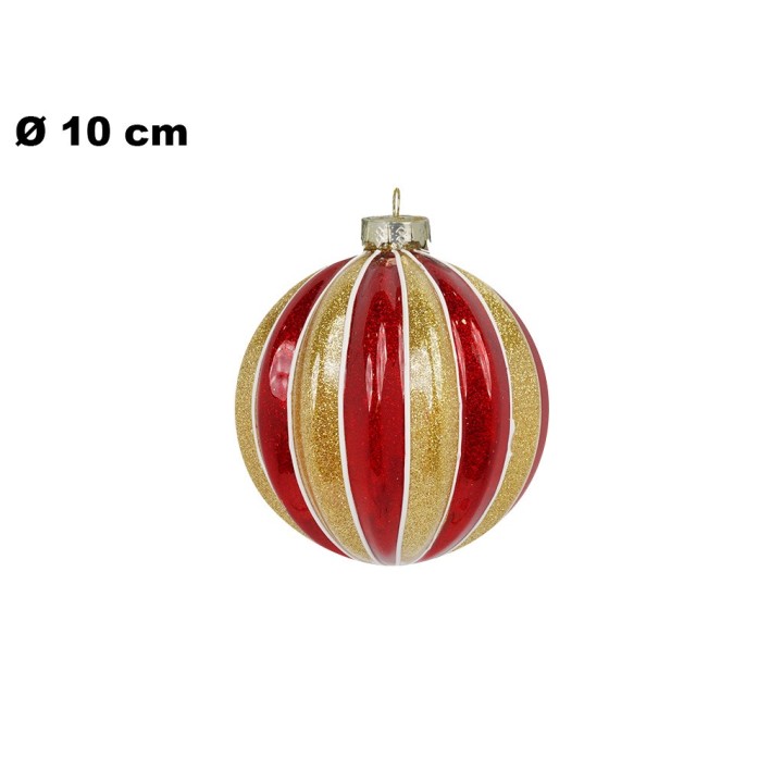 SFERA NATALIZIA DI VETRO 10 CM