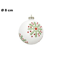 SFERA NATALIZIA DI VETRO 8 CM
