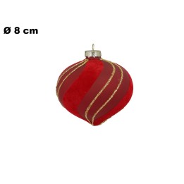 SFERA NATALIZIA DI VETRO 8 CM