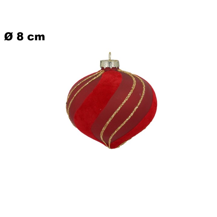 SFERA NATALIZIA DI VETRO 8 CM