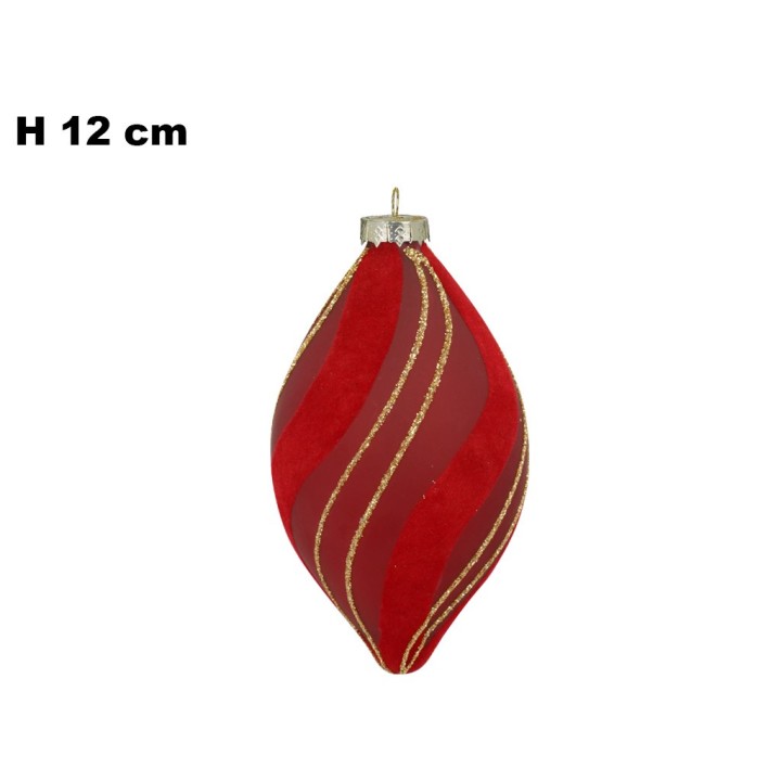 SFERA NATALIZIA DI VETRO 7*12,5 CM