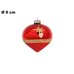 SFERA NATALIZIA DI VETRO 8 CM
