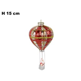 MONGOLFIERA NATALIZIA DI VETRO 7*15 CM