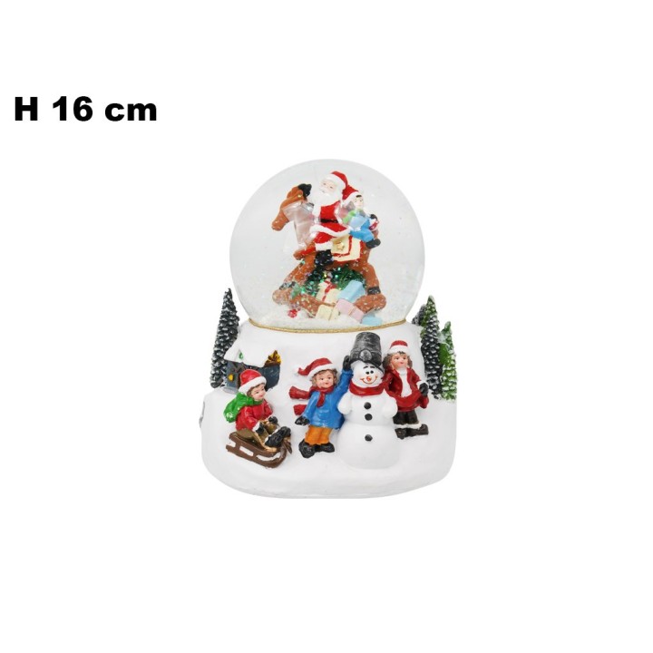 AMPOLLA BABBO NATALE CON LUCI E SUONI