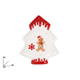 PIATTO ALBERO DI NATALE OMINO 24 CM