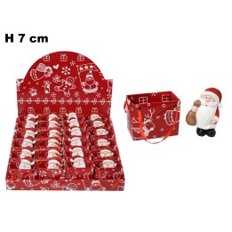 DECORAZIONE BABBO NATALE 7CM - 4 ASST.