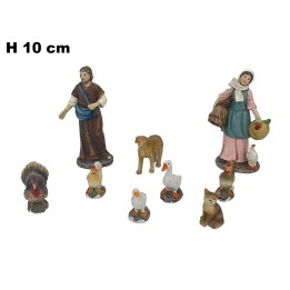 SET PERSONAGGI PRESEPE 9 PEZZI