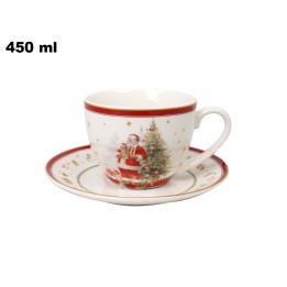 TAZZA CON PIATTINO BABBO NATALE