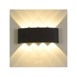APPLIQUE MURO PVC 8LED 22X8X4 NERO L.CAL