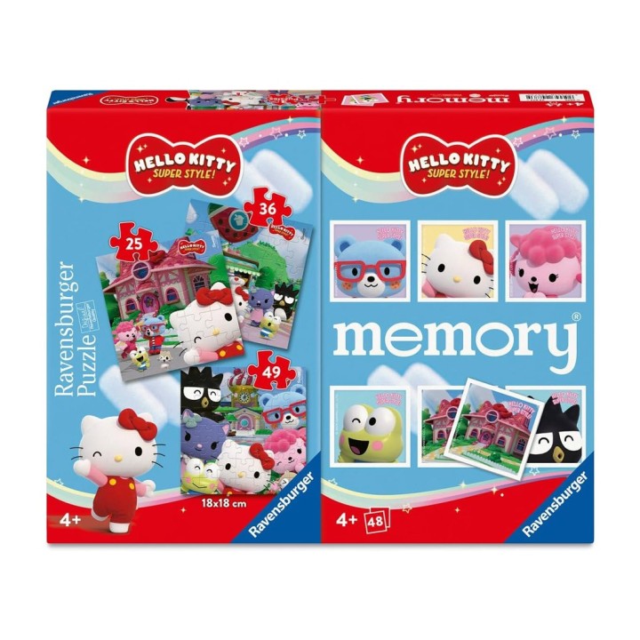 MULTIPACK MEMORY+ 3 PUZZLE HELLO KITTY