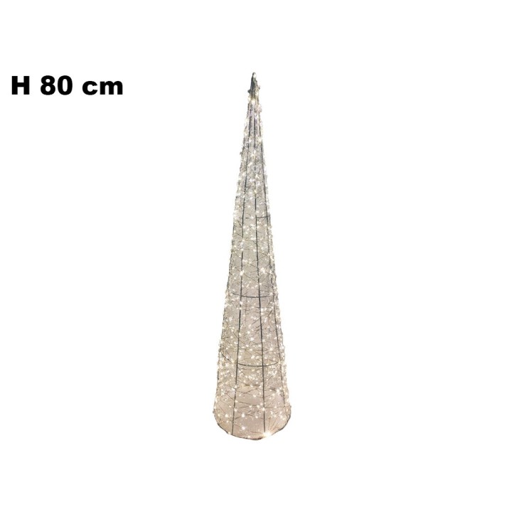 ALBERO CONO NATALIZIO 80 CM LUCE CALDA